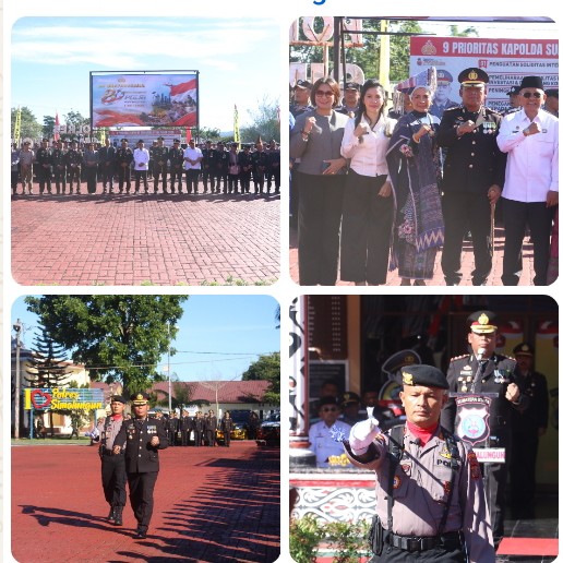Peringati HUT Bhayangkara Ke - 80, Polres Simalungun Gelar Upacara Meriah Bertema "Polri Untuk Masyarakat".
