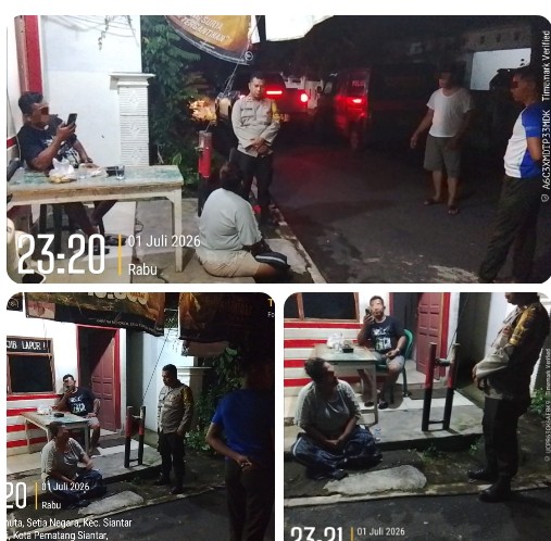 Polsek Siantar Martoba Cek TKP Keributan di Jalan Lapangan Tembak Tinjut Laporan CC 110.