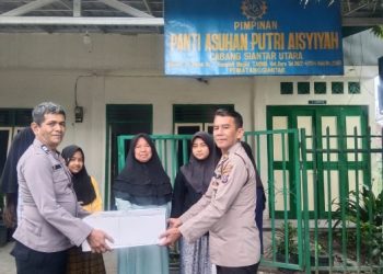 HUT Bhayangkara Ke - 80 Dari Kapolres Pematangsiantar Peduli Ke Panti Asuhan.