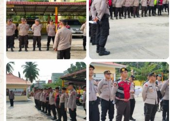 Meski Jadwal Berubah, Polres Simalungun Tetap Gelar Apel Kesiapan Pengamanan Kunjungan Kerja Menko Polhukam.