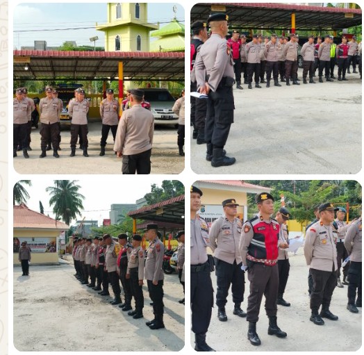Meski Jadwal Berubah, Polres Simalungun Tetap Gelar Apel Kesiapan Pengamanan Kunjungan Kerja Menko Polhukam.