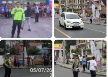 Polres Simalungun Gelar Pengamanan Ketat, Ratusan Peserta Meriahkan Run Fun Parapat 2026 Bank Sumut.