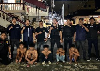Saat Patroli, Polres Pematangsiantar Amankan Lima Remaja Diduga Ngelem di Jalan Sidomulyo.