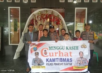 Polri Untuk Masyarakat, Polsek Siantar Selatan Curhat Kamtibmas di Sopo NHKBP.
