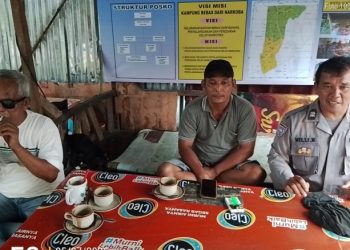 Bhabinkamtibmas Polsek Siantar Barat Patroli KBN di Jalan Jawa.