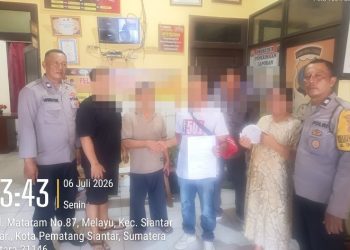Polsek Siantar Barat Mediasi Keributan di Jalan Jeruk Bawah.