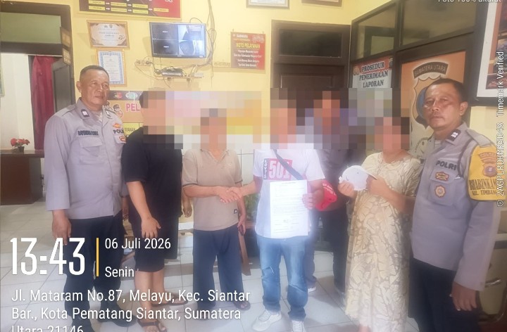 Polsek Siantar Barat Mediasi Keributan di Jalan Jeruk Bawah.