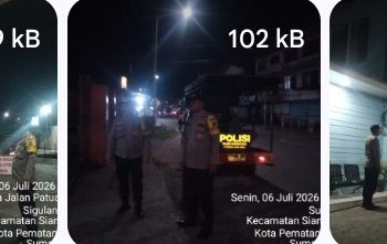 Berikan Rasa Nyaman Kepada Warga, Bhabinkamtibmas Polsek Siantar Utara Maksimalakan Patroli BLP.