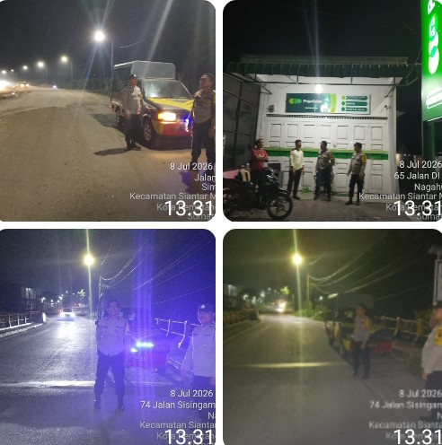 Polsek Siantar Marihat Laksanakan Patroli Antisipasi Guantibmas.