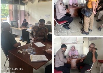 Tinjut Laporan CC 110, Polseķ Siantar Martoba Cek TKP Keluhan Warga di Jalan Demokrasi.