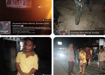 Unit Gakkum Polres Pematangsiantar Cek TKP Laka Lantas di Jalan Jambu.