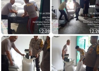 Polsek Siantar Martoba Dampingi Petani Binaan Jual Hasil Panen Ke Bulog Cabang Pematangsiantar.
