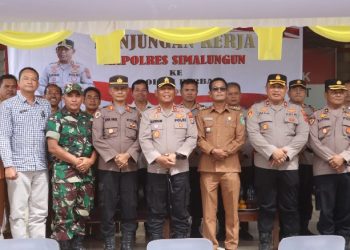 Kunker Maraton Sehari, Kapolres Simalungun Sambangi Tiga Polsek Tegaskan Soliditas TNI-Polri-Pemerintah.