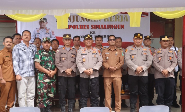 Kunker Maraton Sehari, Kapolres Simalungun Sambangi Tiga Polsek Tegaskan Soliditas TNI-Polri-Pemerintah.