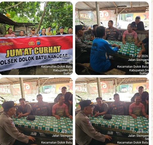 Serap Aspirasi Warga Lewat Jumat Curhat, Polsek Dolok Batu Nanggar Perkuat Kemitraan & Ajak Masyarakat Tolak Narkoba.