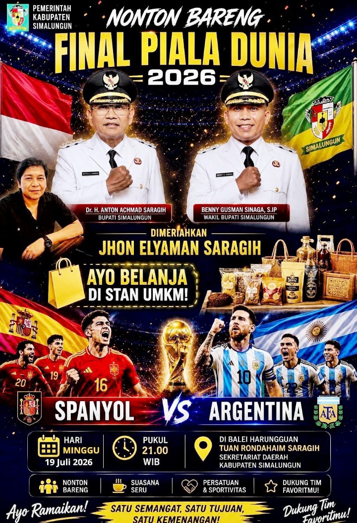 Pemkab Simalungun Gelar Nonton Bareng Piala Dunia FIFA 2026, Momentum Tingkatkan Silaturahmi & Kebersamaan.