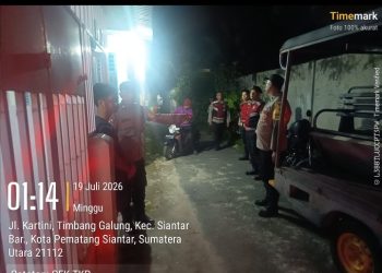 Polsek Siantar Barat Tinjut Laporan Warga di Jalan Kartini.