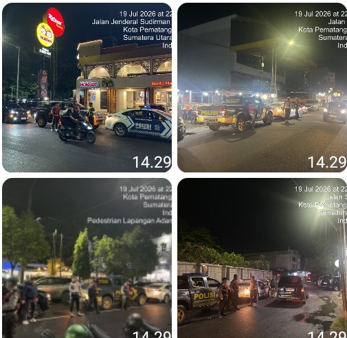 Pastikan Situasi Kamtibmas Kondusif, Polres Pematangsiantar Laksanakan Patroli BLP.