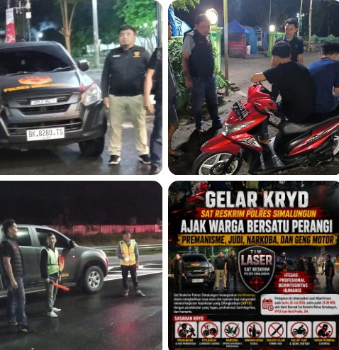 Gelar KRYD, Sat Reskrim Polres Simalungun Ajak Warga Bersatu Perangi Premanisme, Judi, Narkoba & Geng Motor.