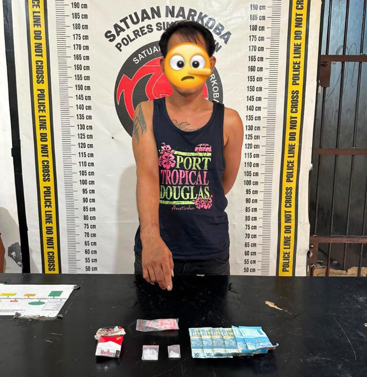 Gerebek Rumah Diduga Tempat Transaksi Sabu, Polres Simalungun Amankan Pria Bertato Beserta Barang Bukti.