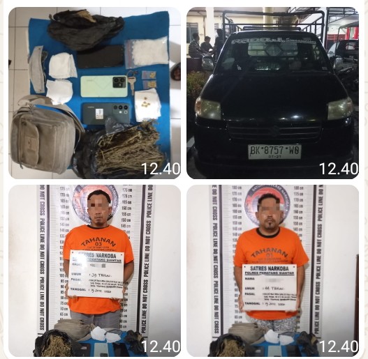 Polres Pematangsiantar Ungkap Peredaran Sabu, Ganja & Ekstasi, Dua Tersangka Diamankan.