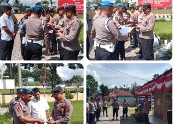 Sie Propam Polres Simalungun Gelar Gaktibplin di Polsek Panei Tongah, Cek Kelengkapan Senpi Hingga Masa Berlaku SIM Personel.