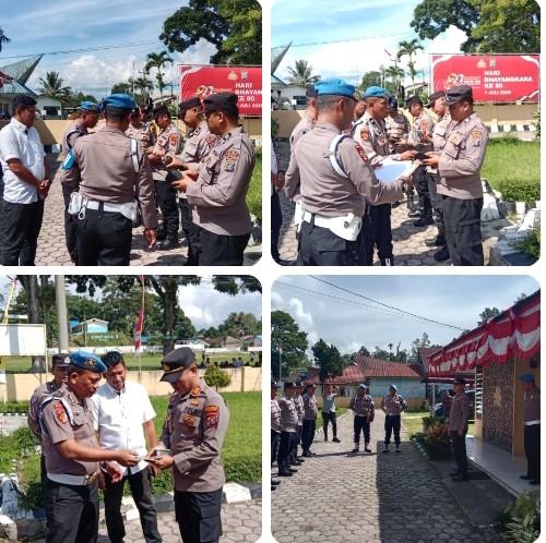 Sie Propam Polres Simalungun Gelar Gaktibplin di Polsek Panei Tongah, Cek Kelengkapan Senpi Hingga Masa Berlaku SIM Personel.
