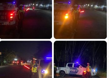 Antisipasi Balap Liar & Begal, Satlantas Polres Simalungun Gelar Patroli Blue Light di Jalinsum P. Siantar - Perdagangan.