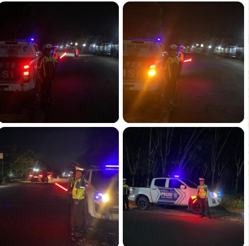 Antisipasi Balap Liar & Begal, Satlantas Polres Simalungun Gelar Patroli Blue Light di Jalinsum P. Siantar - Perdagangan.