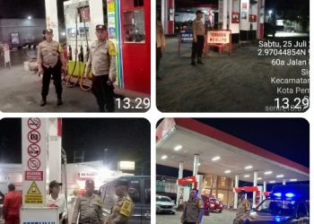 Polres Pematangsiantar Laksanakan Pengamanan Distribusi BBM di SPBU.