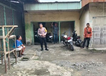 Bhabinkamtibma Polsek Siantar Utara Sambang Kamtibmas di Jalan SM. Raja.