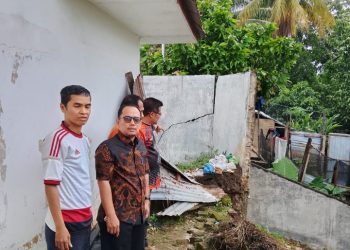 Longsor di 2 Titik di kota Pematangsiantar, BPBD Bersama Kecamatan Lakukan Evaluasi Korban.
