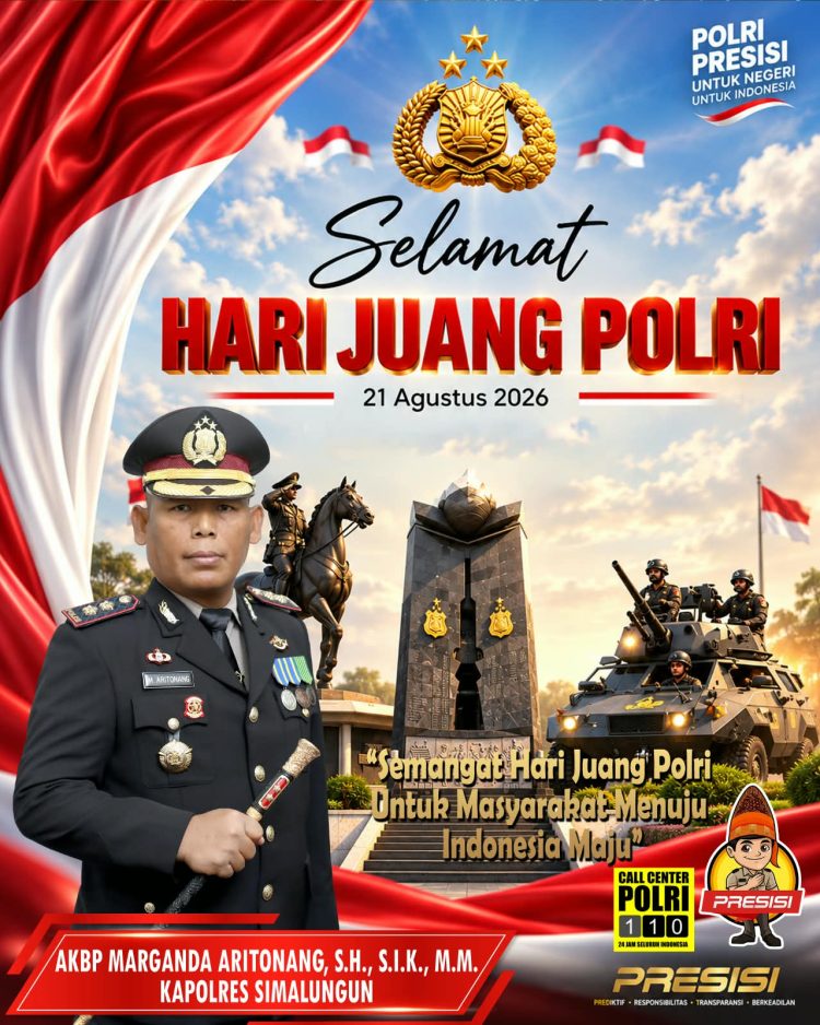 Kenang Semangat Proklamasi Polisi 1945, Kapolres Simalungun Ajak Personel Perkuat Pengabdian di Hari Juang Polri.
