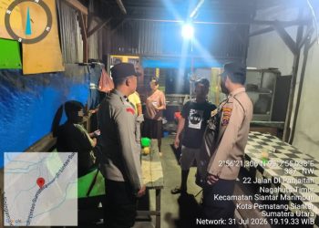 Polsek Siantar Marihat Respon Cepat Cek Keributan di Jalan D.I Panjaitan.
