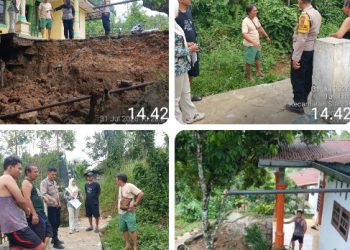Bhabinkamtibmas Polsek Siantar Martoba Sambangi Warga Korban Longsor.