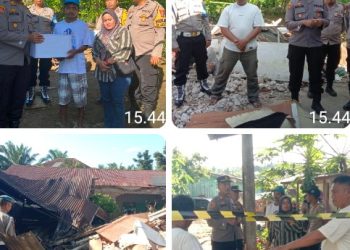 Sambut HUT Ke - 81 RI, Kapolsek Siantar Martoba Hadir di Tengah Korban Banjir, Salurkan Bantuan & Tebar Kepedulian.