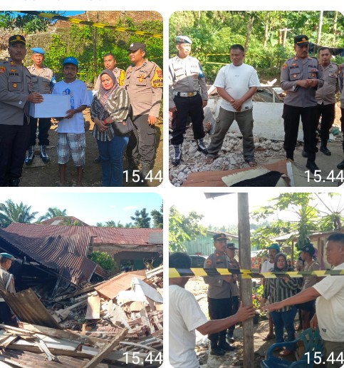 Sambut HUT Ke - 81 RI, Kapolsek Siantar Martoba Hadir di Tengah Korban Banjir, Salurkan Bantuan & Tebar Kepedulian.