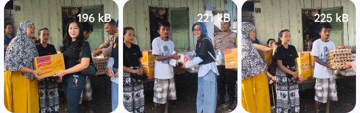 Polsek Siantar Martoba Dampingi Komunitas Bankom Berikan Bansos Kepada Warga Korban Bencana Alam.