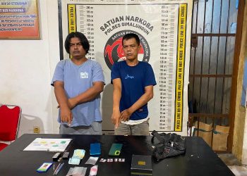 Gerebek Kamar Kos di Tanjung Pasir, Polsek Tanah Jawa Ringkus Dua Pengedar Sabu.