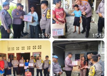 Sambut HUT Kemerdekaan RI Ke 81, Polsek Siantar Marihat Bakti Sosial.