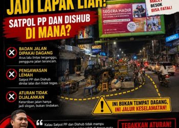 Jalan Merdeka Jadi Lapak Liar, Satpol PP & Dishub dI Mana?.