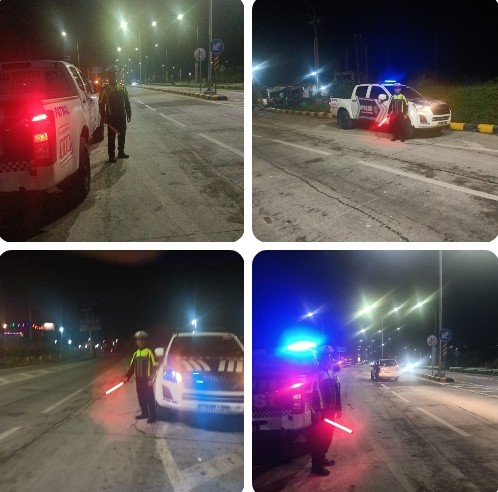 Blue Light Patrol Menyala di Jalur P. Siantar -Saribudolok, Satlantas Polres Simalungun Antisipasi Balap Liar & Begal.