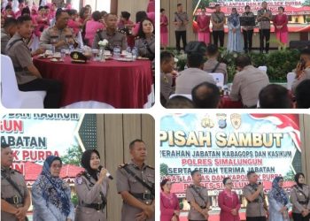 Kapolres Simalungun Pimpin Pisah Sambut Empat Jabatan Strategis : Rotasi Adalah Penyegaran, Dedikasi Harus Tetap Membara.