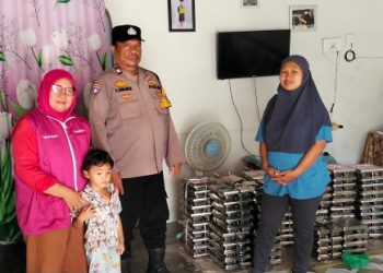 Polsek Siantar Martoba Montoring Distribusi MBG di Posyandu Jalan Madrasah.