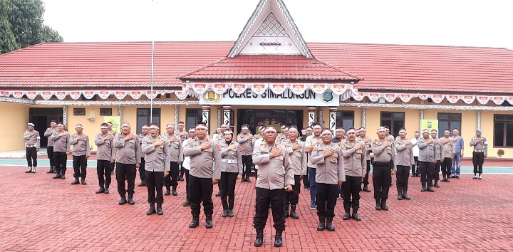 Polres Simalungun Gelorakan Semangat Patriotisme Dalam Peringatan HUT RI Ke - 81: Polri Presisi Untuk Indonesia Berdaulat & Adil Makmur.