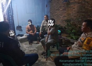 Polsek Siantar Timur Cek Laporan Adanya Orang Mabuk Diduga Bawa Sajam.