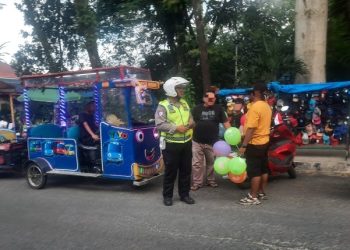 Sat Lantas Polres Pematangsiantar Laksanakan Penertiban & Berikan Teguran Kepada Odong Odong.