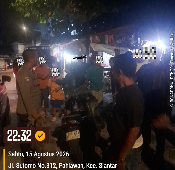 Polsek Siantar Timur Cek TKP Laporan Keributan Antar Pemuda.