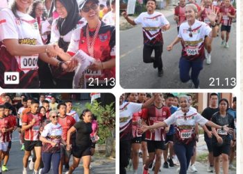 Kapolres Pematangsiantar Hadiri Car Free Day dan Fun Run Merah Putih 8.1K.
