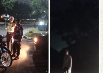 Sikat Balap Liar & Geng Motor, Polsek Bosar Maligas Gelar Patroli Blue Light Malam Hari.